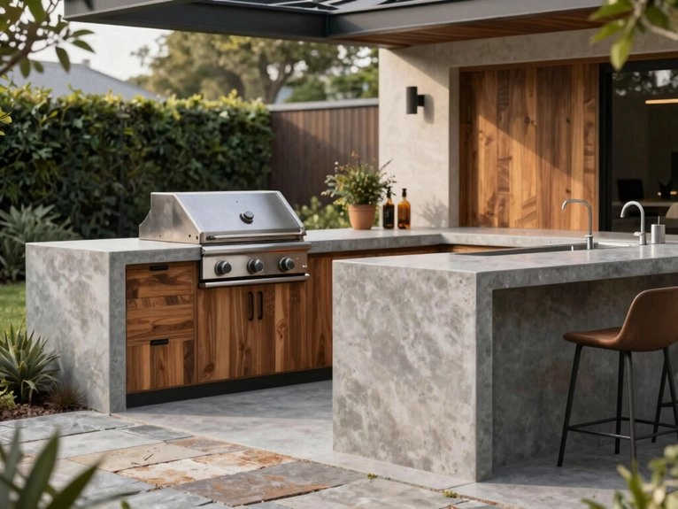 durable customizable outdoor concrete countertops