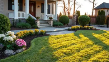 enhance home entrance with landscaping