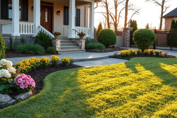 enhance home entrance with landscaping
