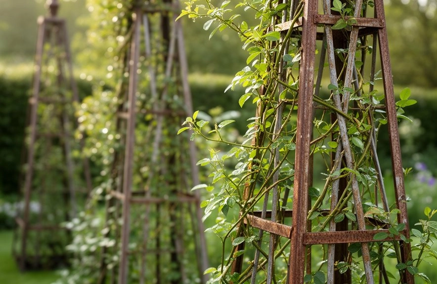 galvanized steel obelisk supports