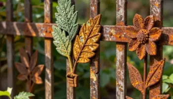 garden fence art feature ideas