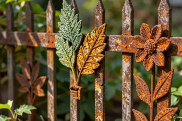 garden fence art feature ideas