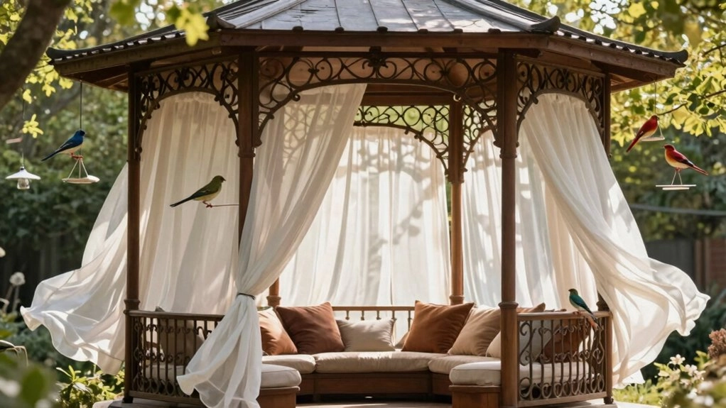 gazebo bird feeding spot