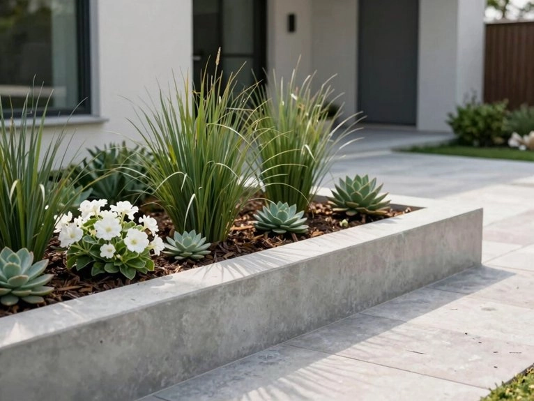 geometric minimalist raised bed