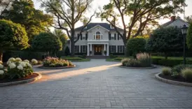 grand circular driveway landscaping ideas
