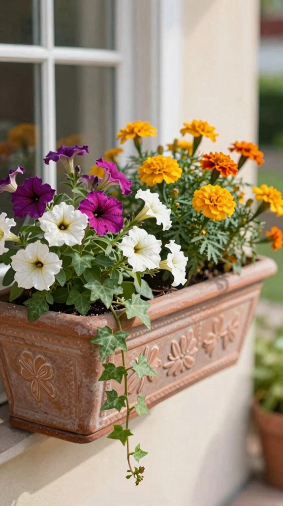 heat loving sun window box plants
