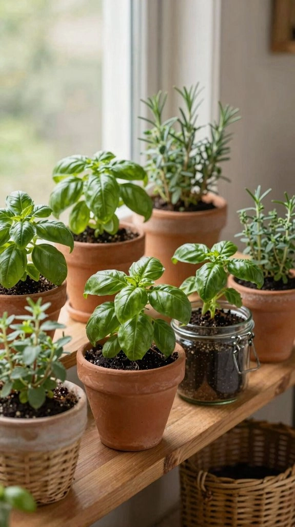 herb caddy compartment planting