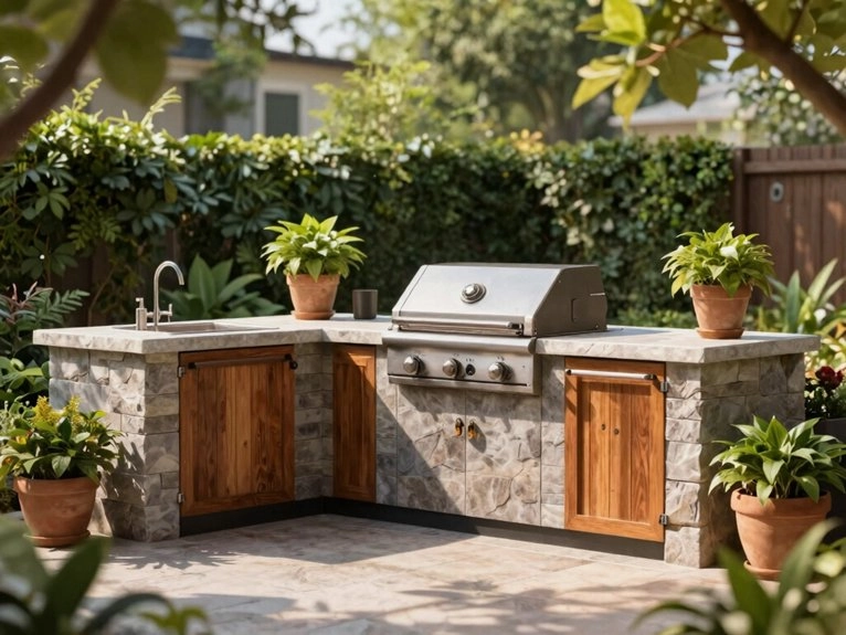 herb lined safe grill zone