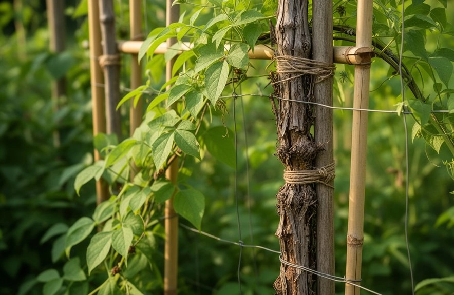 install supports at planting
