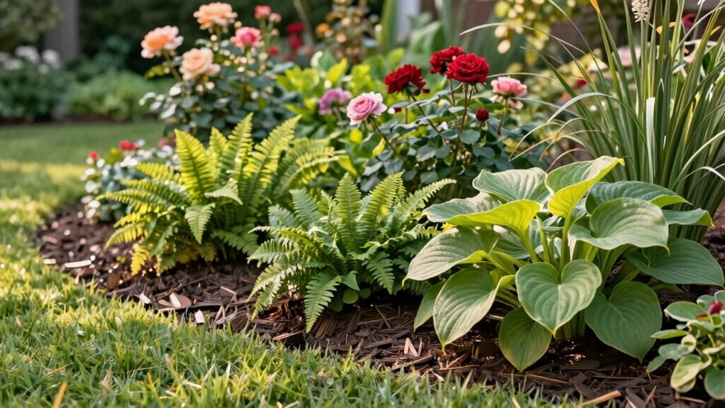 layered front yard bed design