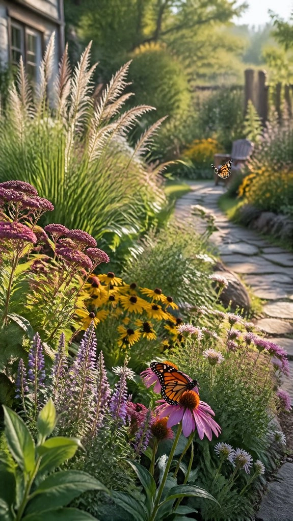 low water native planting