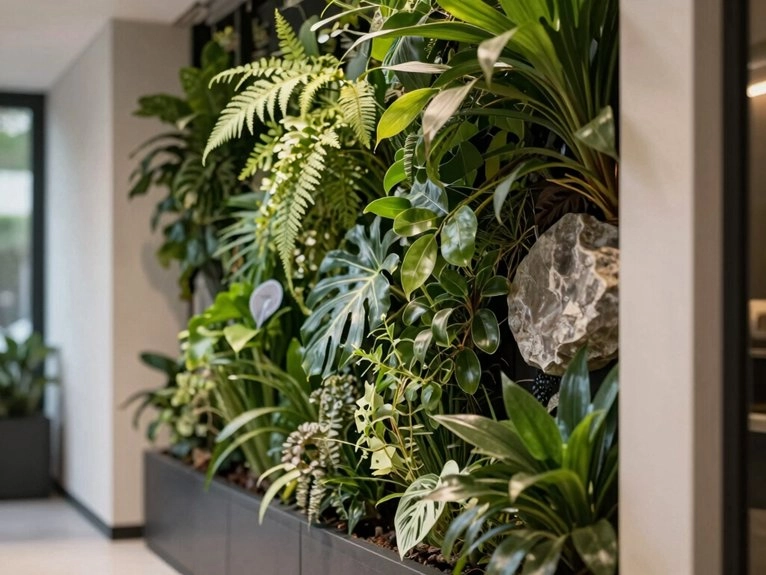 maximized greenery on walls