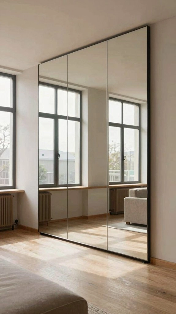 mirror panels bounce window light