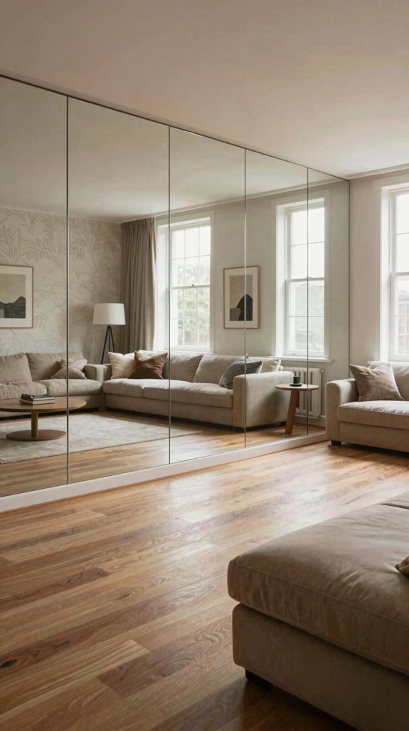 mirrors bounce light expand rooms