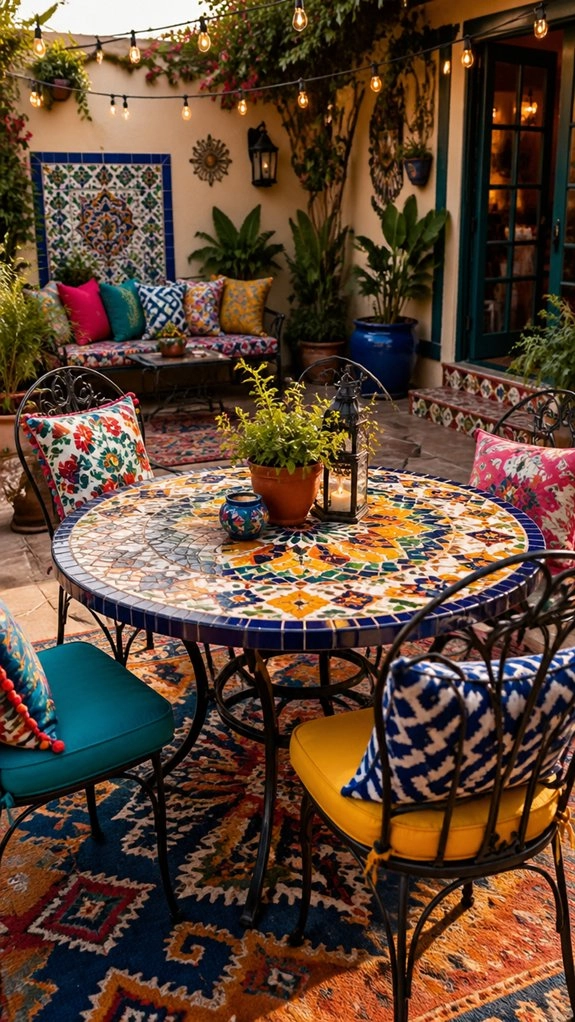 mix patterns for patio flair