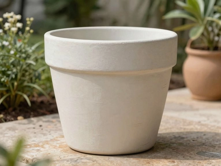 monochrome bold painted clay