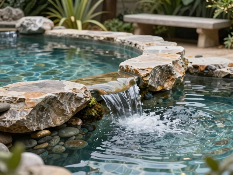 naturalistic pool with waterfall maintenance