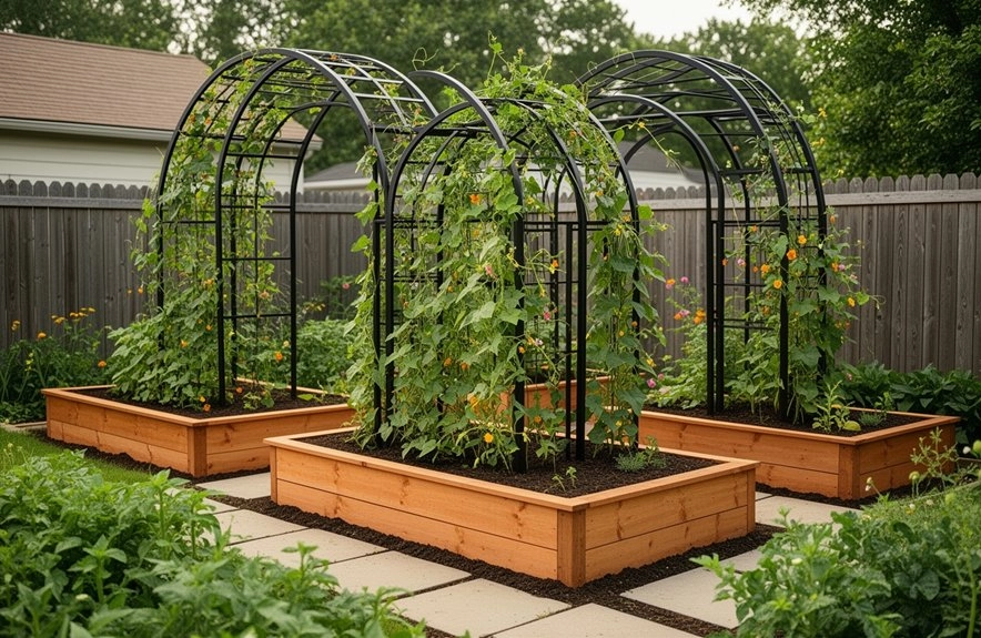 north south removable arch trellis