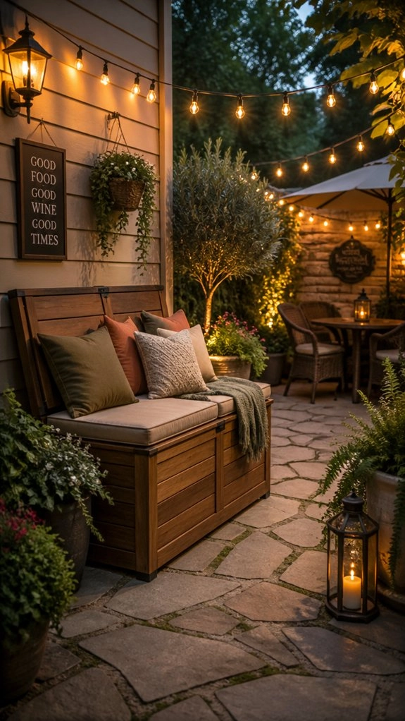 outdoor storage seat cushion