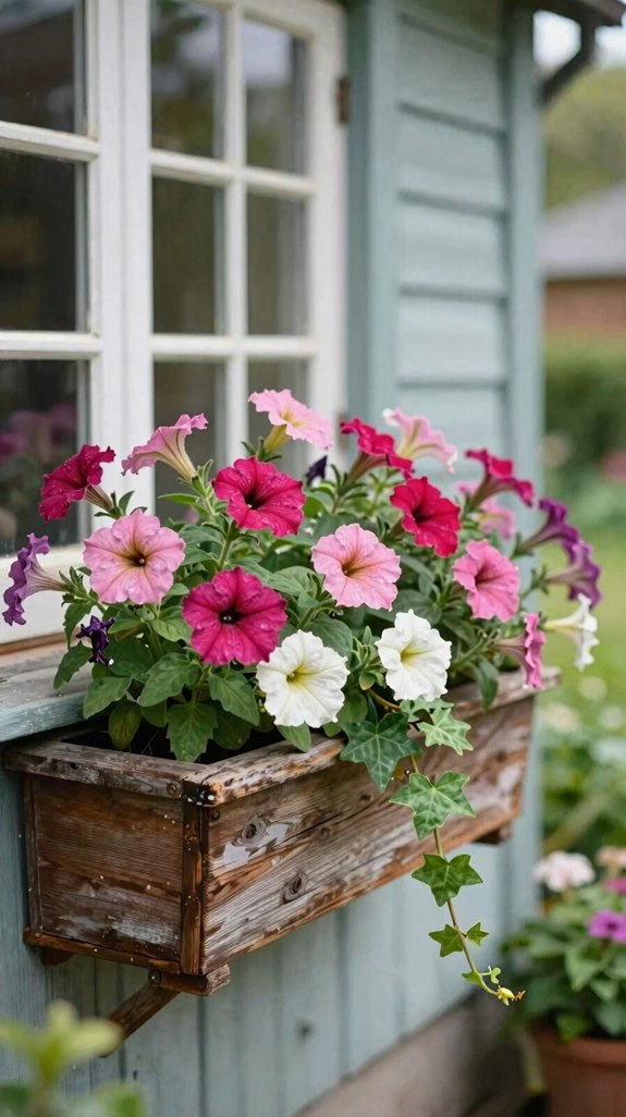 overflowing cottage window flower