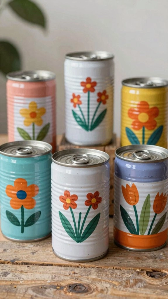 paint seal rustic tin can