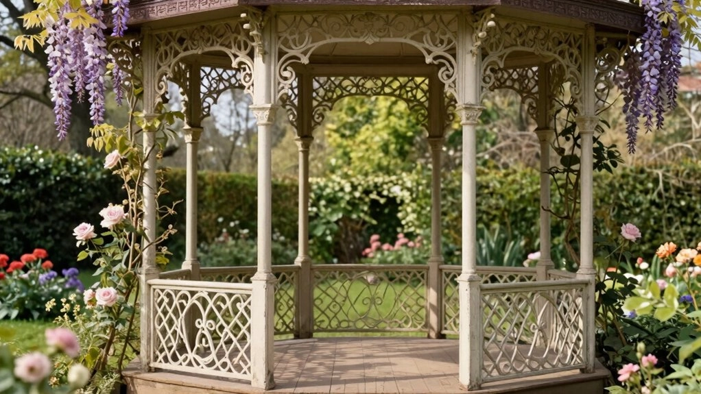 painted victorian gingerbread gazebo