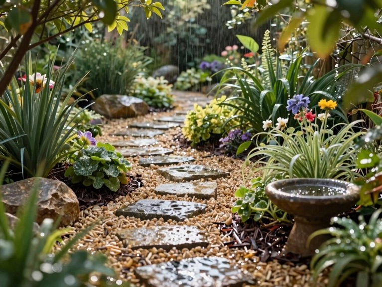 permeable pathways with gravel
