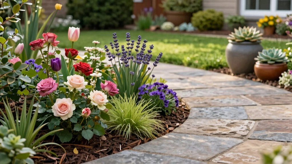 plan front yard before mulch