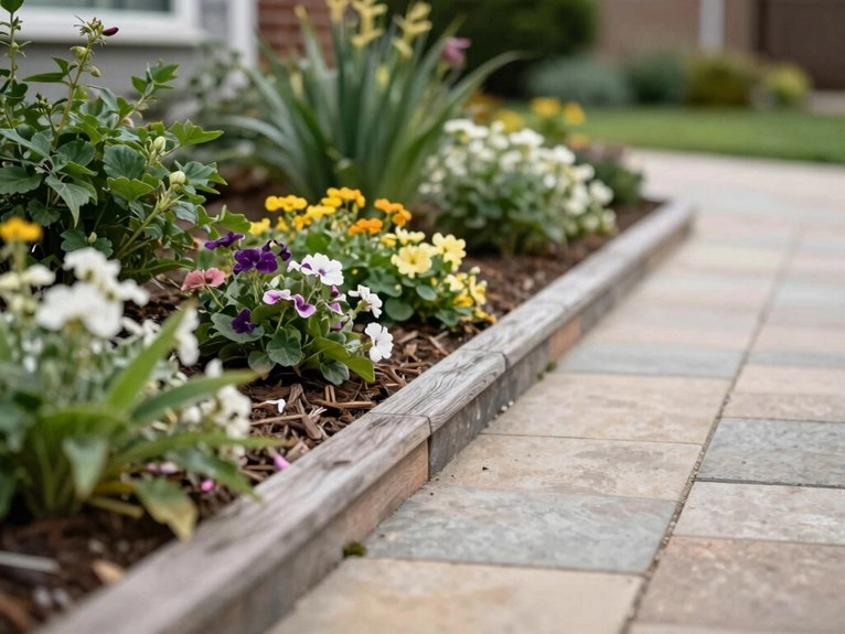 pollinator friendly layered walkway planting