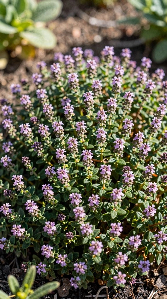 purple may flowering groundcover