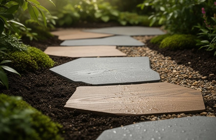 recycled textured stepping stone options