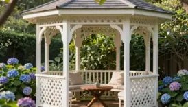 relaxing elegant backyard gazebo