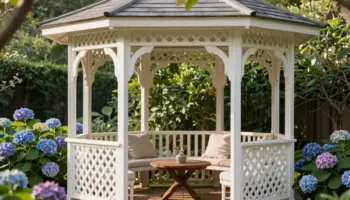 relaxing elegant backyard gazebo