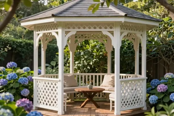 relaxing elegant backyard gazebo