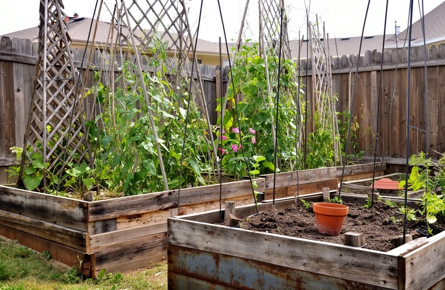 repurposed garden trellis ideas