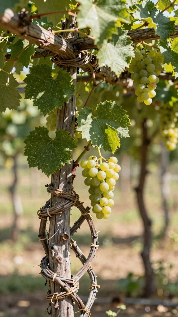 saplings trellis for grapes