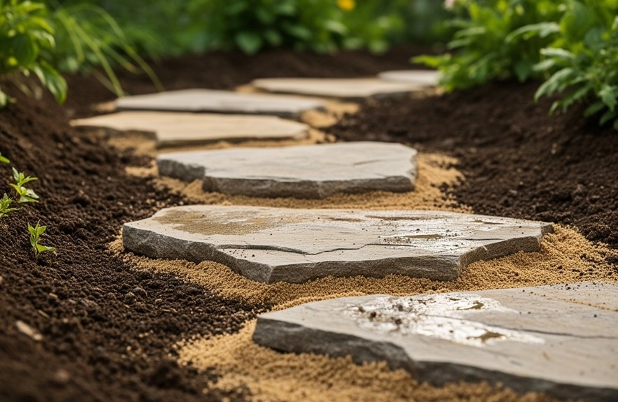 set stones slightly proud