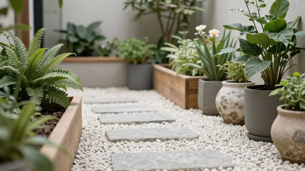 simple calm garden palette