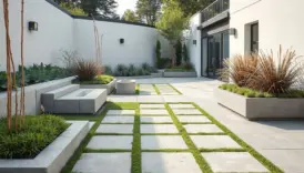sleek contemporary backyard landscaping ideas