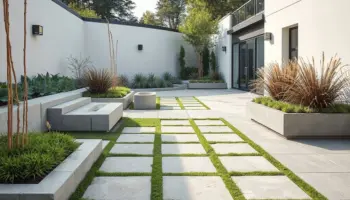 sleek contemporary backyard landscaping ideas