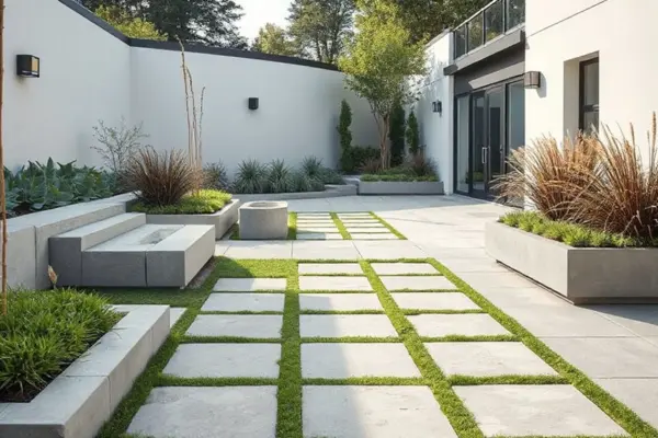 sleek contemporary backyard landscaping ideas