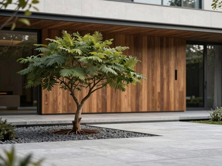 slim focal trees minimalist ground