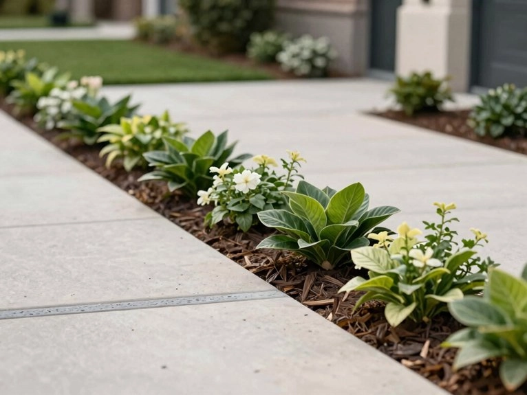 soft framed low border plantings
