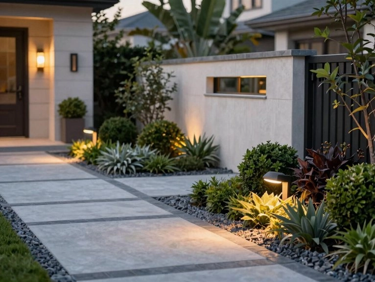 solar lit warm pathway lighting