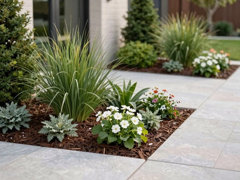 stacked plants for depth