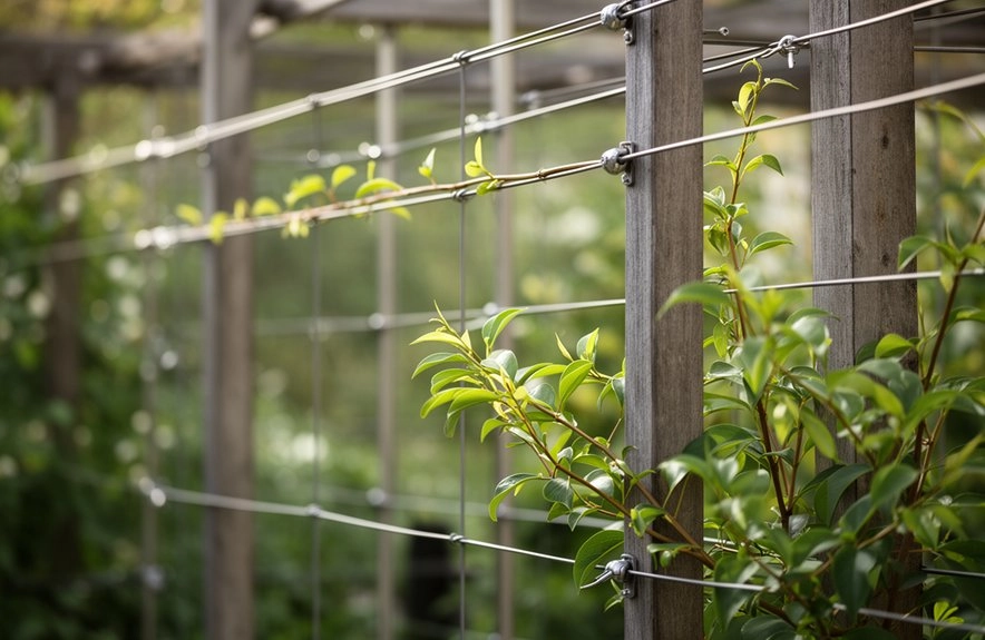 stainless wire trellis spacing guidance