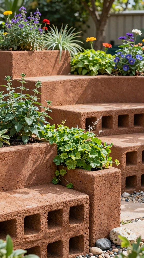 sturdy 4x8 cinder raised beds