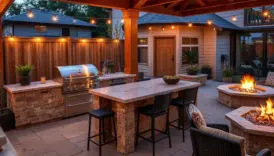 stylish backyard outdoor grilling