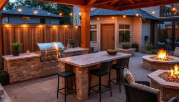 stylish backyard outdoor grilling