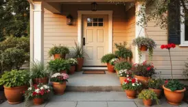 stylish small porch planters